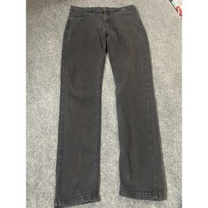 Mugsy Squid Inks Jeans Mens 38x36 Black Charcoal Wash Stretch Denim Straight